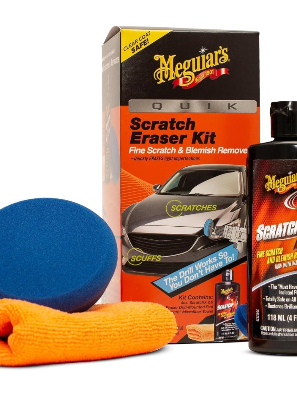 Quik Eraser Kit, Car Scratch Remover, 4 Piece Kit